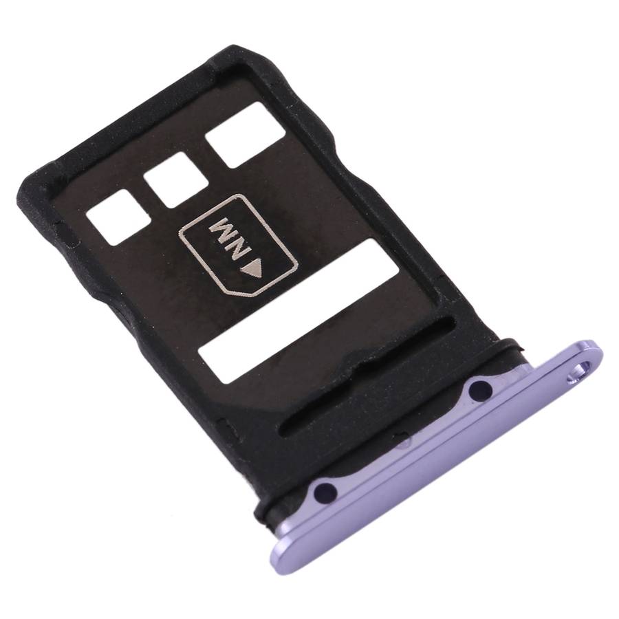 Original SIM Card Tray + NM Card Tray for Huawei Mate 30 (Black)