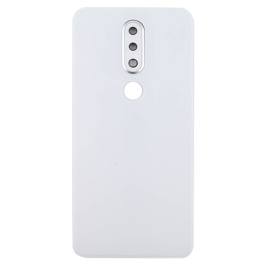 Battery Back Cover with Camera Lens for Nokia X6 (2018) / 6.1 Plus TA-1099 TA-1103(White)