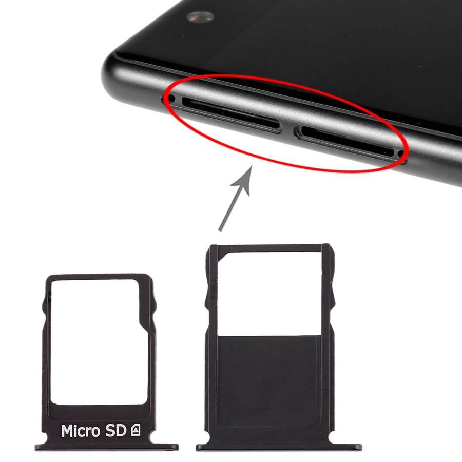 SIM Card Tray + Micro SD Card Tray for Nokia 3 TA-1020 TA-1028 TA-1032 TA-1038(Silver)