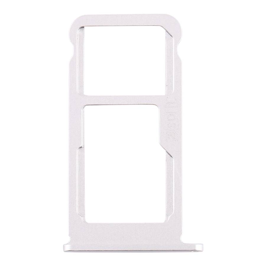 SIM Card Tray + SIM Card Tray / Micro SD Card Tray for Nokia 7.1 / TA-1100 TA-1096 TA ... (Silver)