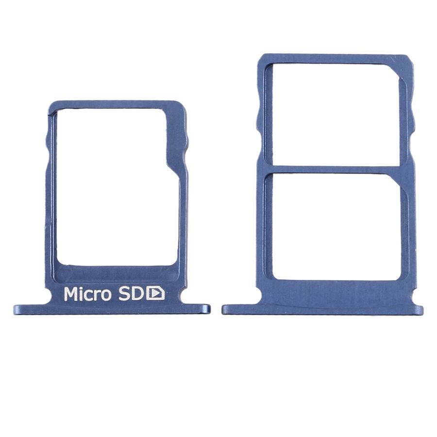 SIM Card Tray + SIM Card Tray + Micro SD Card Tray for Nokia 5 / N5 TA-1024 TA-1027 TA ... (Blue)