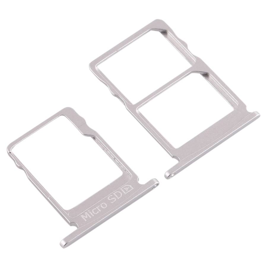 SIM Card Tray + SIM Card Tray + Micro SD Card Tray for Nokia 5 / N5 TA-1024 TA-1027 TA ... (White)