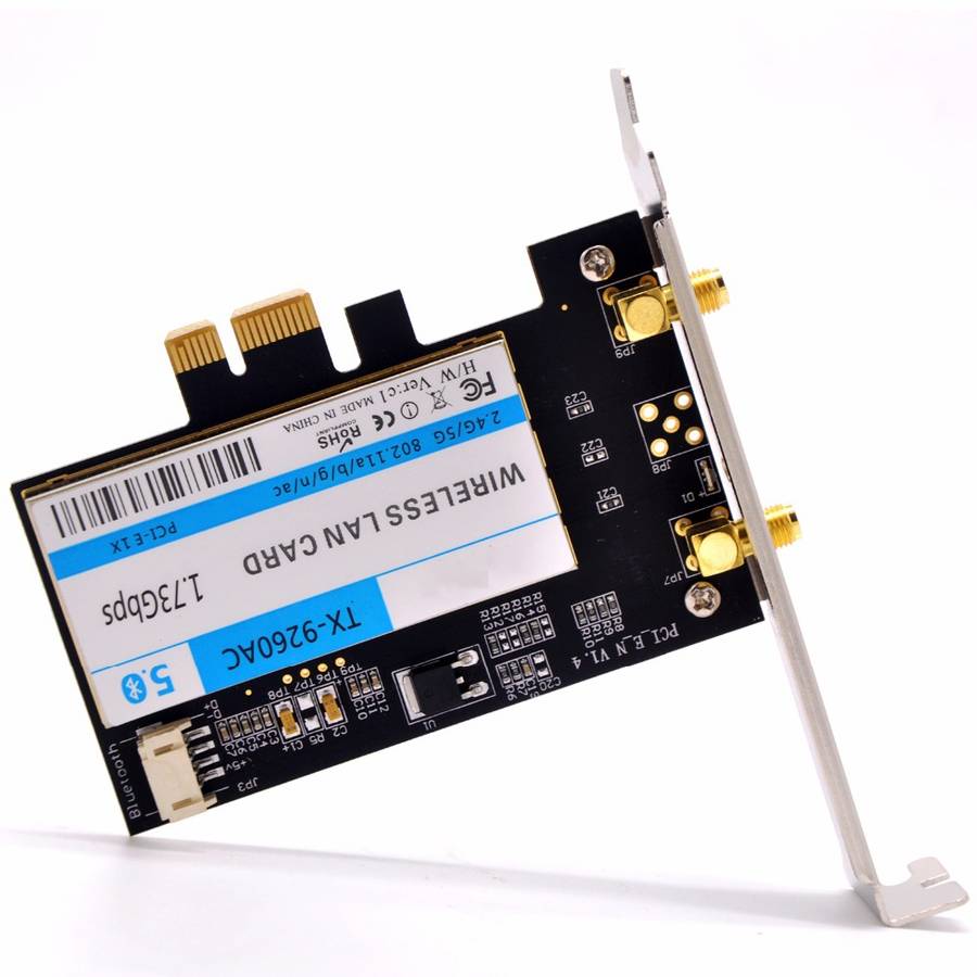 TX-9260AC Wireless-AC Dual Band 802.11ac 1730Mbps Desktop PCI-e WiFi Adapter + Bluetooth 5.0 WLAN