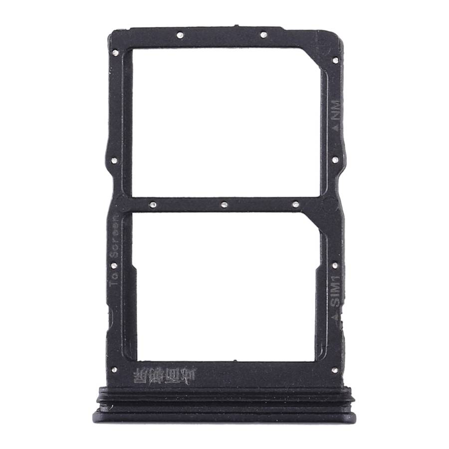 SIM Card Tray + NM Card Tray for Huawei Honor 30S / Nova 7 SE (Black)