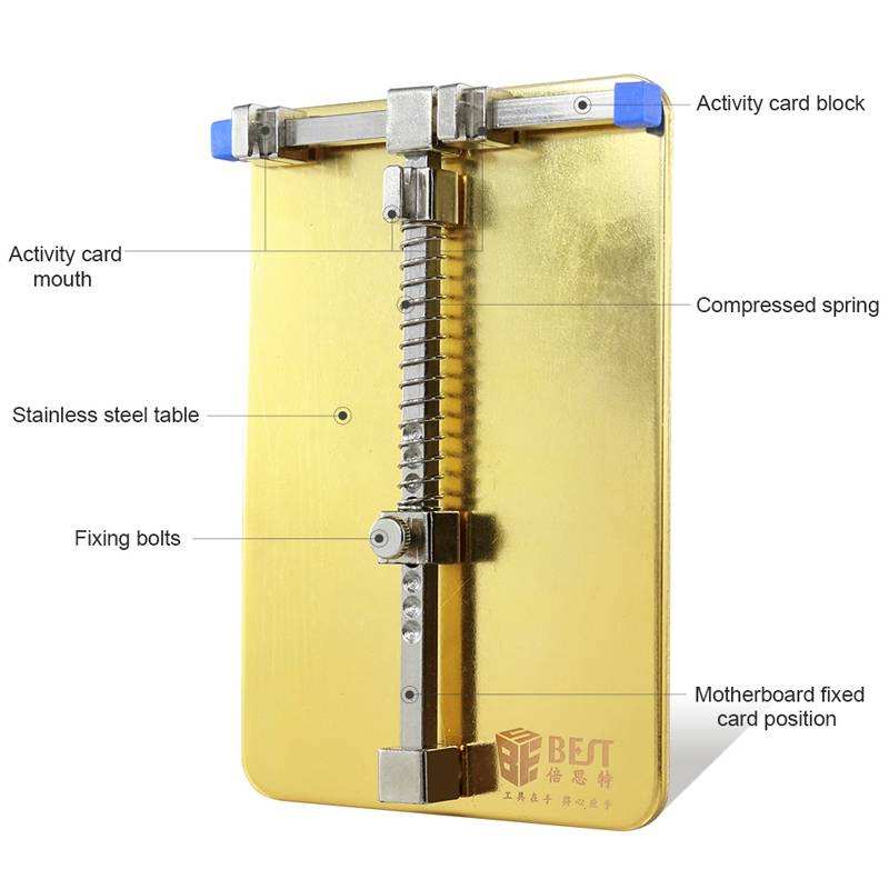 BST- 001C Stainless Steel Circuit Board soldering desoldering PCB Repair Holder Fixtures Cell Phone