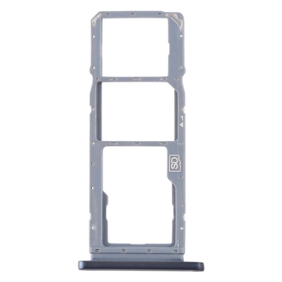 SIM Card Tray + SIM Card Tray + Micro SD Card Tray for Nokia 7.2 / 6.2 TA-1196 TA-119 ... (Silver)