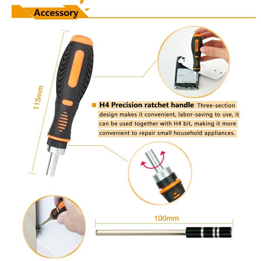JAKEMY JM-6113 73 in 1 Household Hardware Screwdriver Repair Tool Set