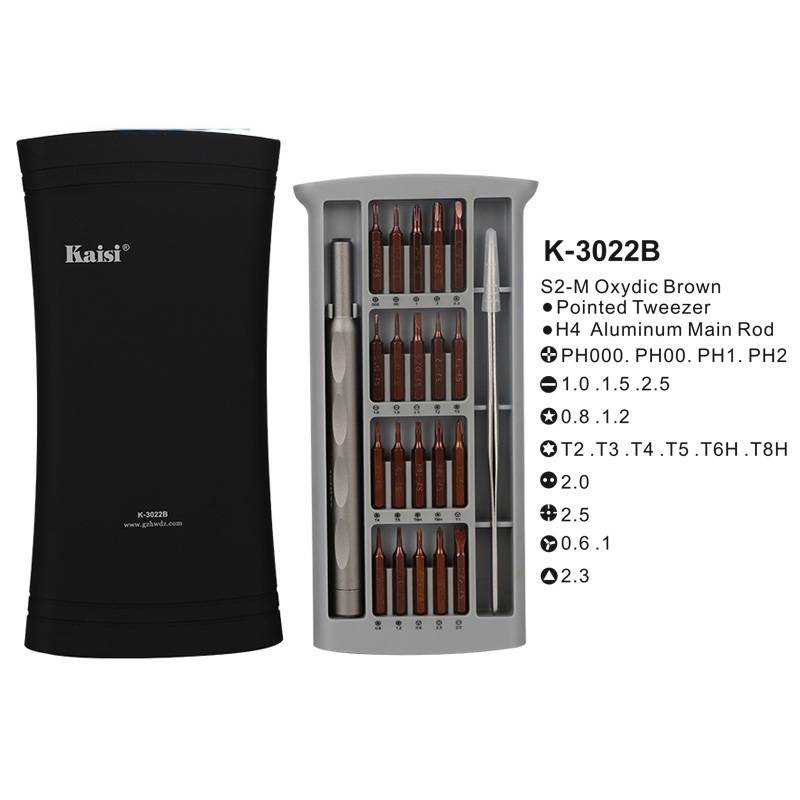 Kaisi K-3022B 22 in1 High Precision Screwdriver Set Magnetic Screwdriver Bits