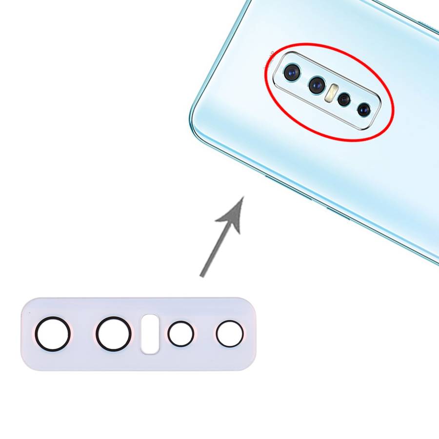For Vivo V17 Pro 10pcs Back Camera Lens (Black)
