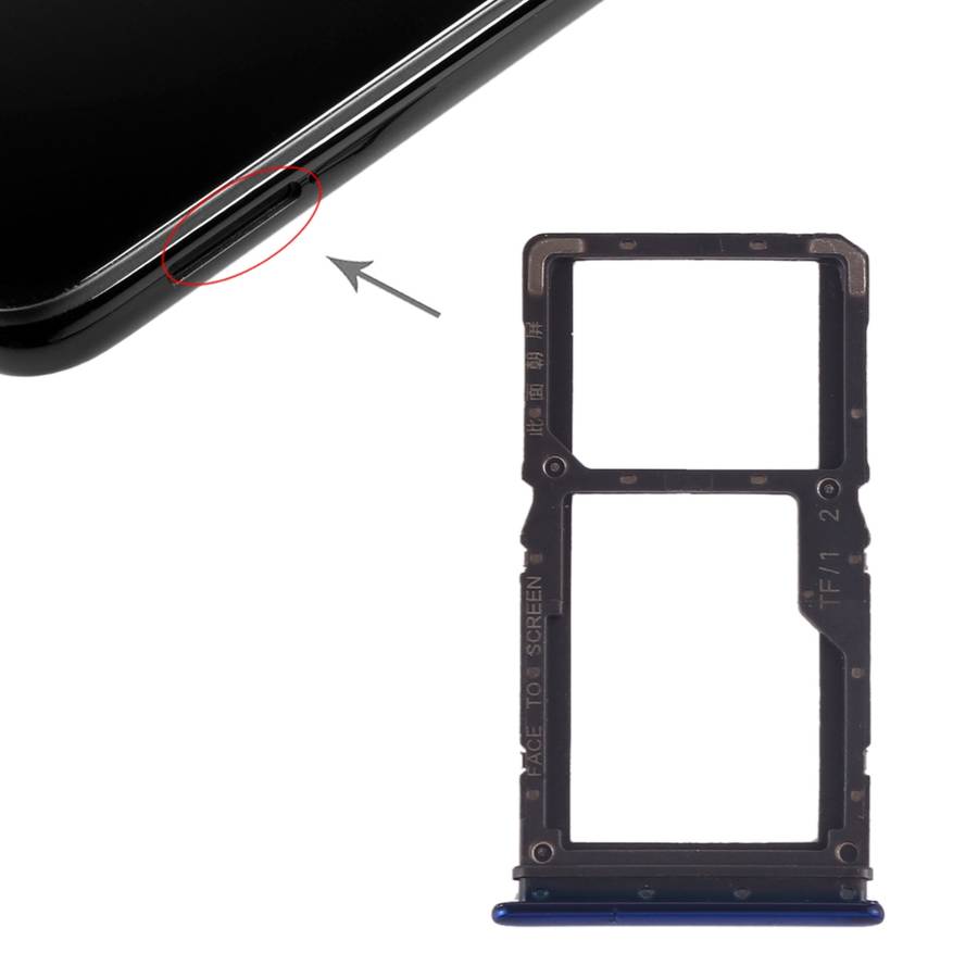 SIM Card Tray + SIM Card Tray / Micro SD Card Tray for Xiaomi Redmi Note 7 / Redmi Note 7 Pro(Black)