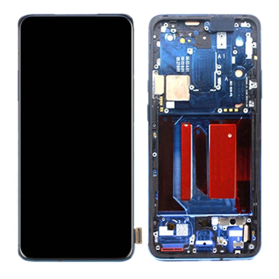 For OnePlus 7 Pro LCD Screen Digitizer Full Assembly with Frame (Blue)