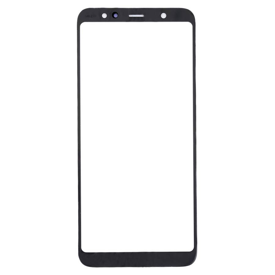 For Samsung Galaxy A6+ (2018) / A605 10pcs Front Screen Outer Glass Lens (Black)