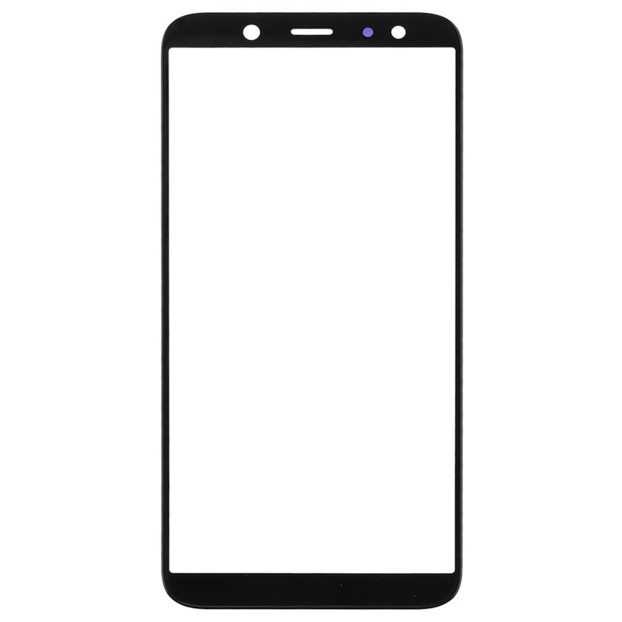 For Samsung Galaxy A6 (2018) 10pcs Front Screen Outer Glass Lens (Black)