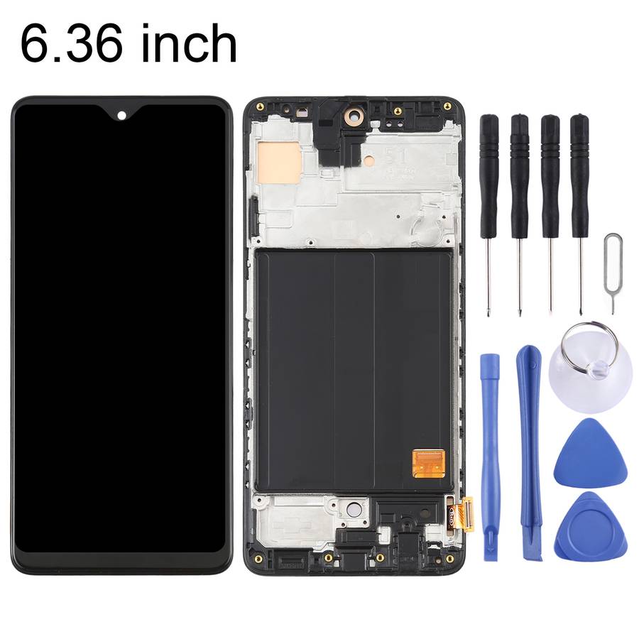OLED LCD Screen for Samsung Galaxy A51 4G SM-A515(6.36 inch) Digitizer Full Assembly with Frame (Bla
