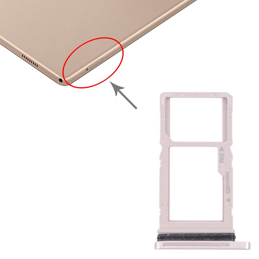 For Samsung Galaxy Tab A7 10.4 (2020) SM-T505 SIM Card Tray + Micro SD Card Tray (Black)