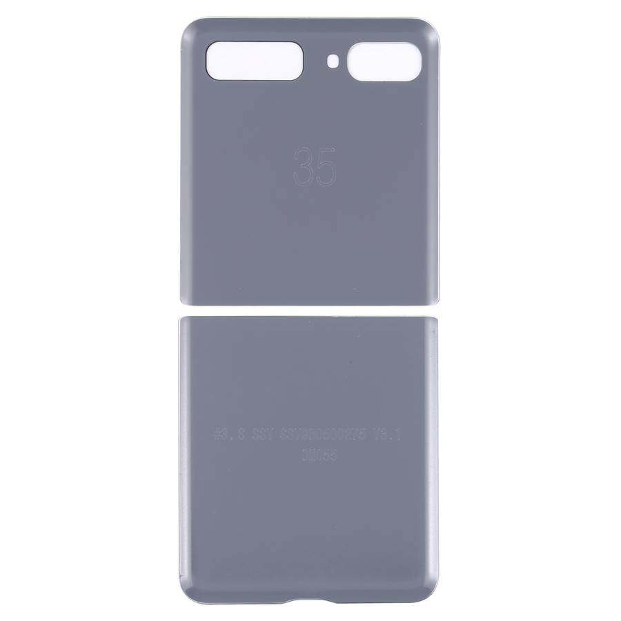 For Samsung Galaxy Z Flip 4G SM-F700 Glass Battery Back Cover (Black)