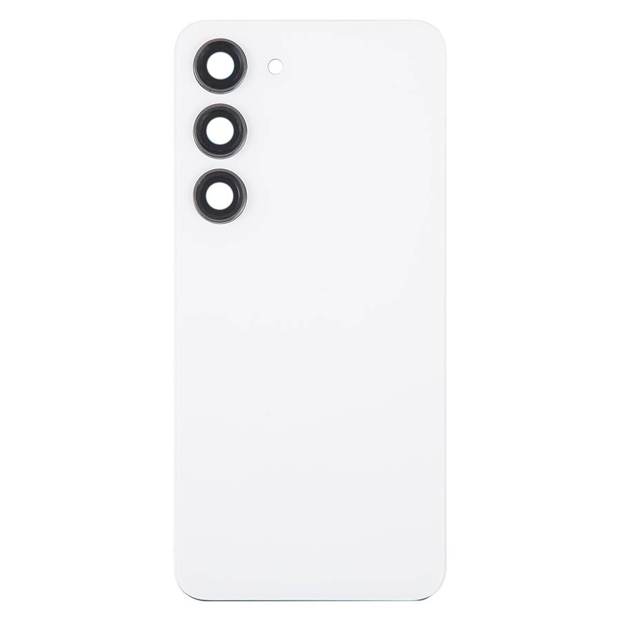 For Samsung Galaxy S23 SM-S911B OEM Glass Battery Back Cover with Camera Lens Frame(Black)
