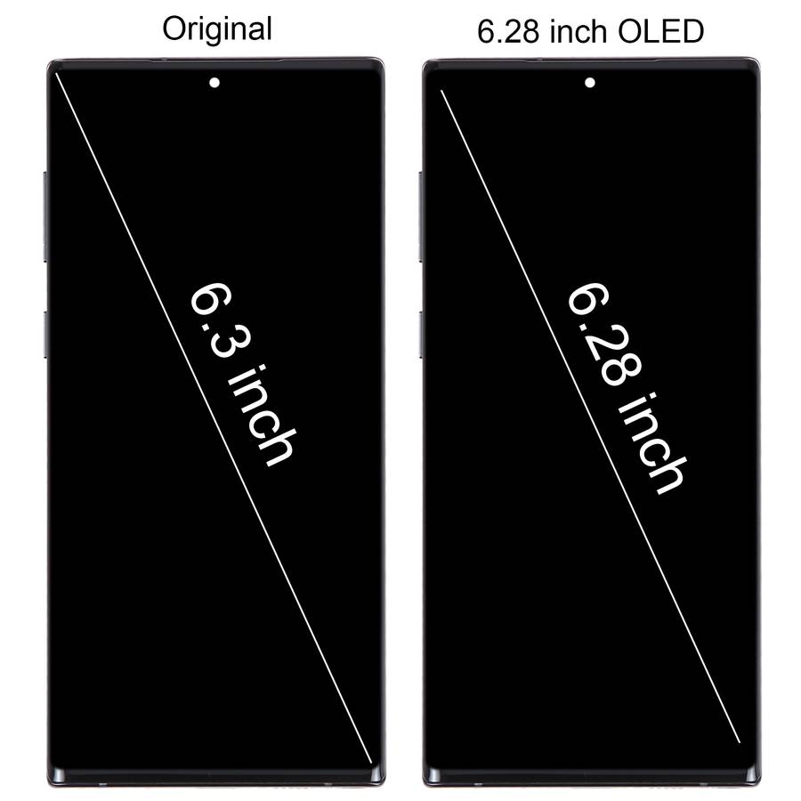 6.67 inch OLED LCD Screen For Samsung Galaxy Note10 SM-N970F Digitizer Full Assembly With Frame (Bla