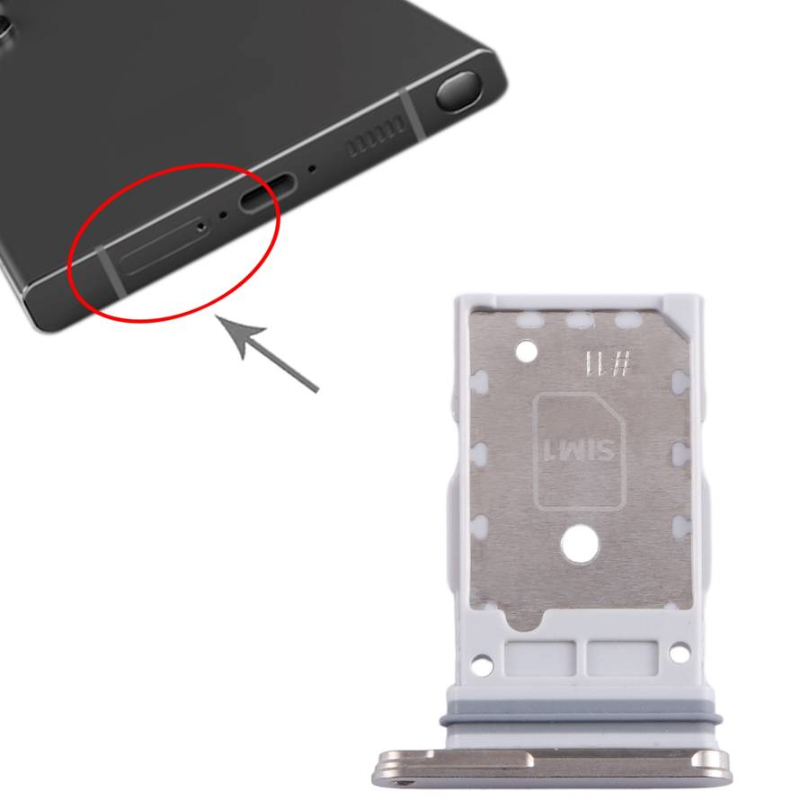 For Samsung Galaxy S24 Ultra 5G SM-S928B Original SIM + SIM Card Tray (Black)