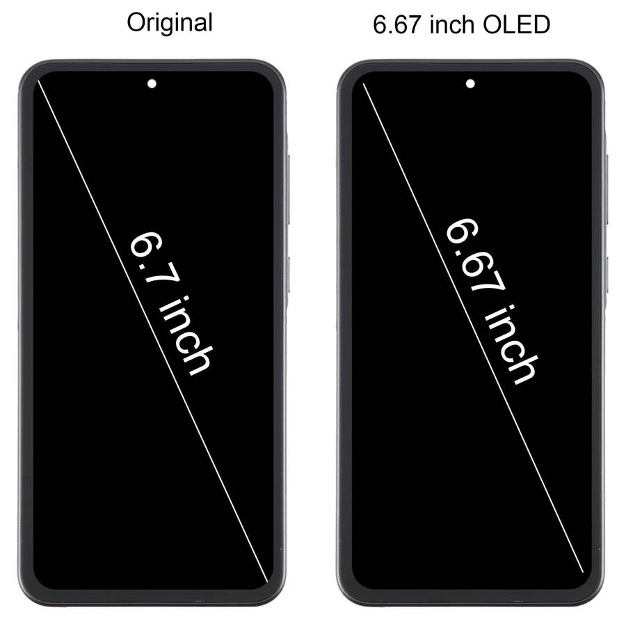 For Samsung Galaxy A36 SM-A366B 6.67 inch OLED LCD Screen Digitizer Full Assembly with Frame (Grey)