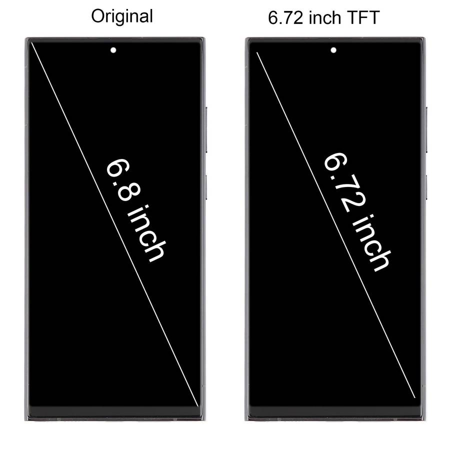 For Samsung Galaxy S22 Ultra SM-S908B 6.72 inch TFT LCD Screen Digitizer Full Assembly ... (Grey)