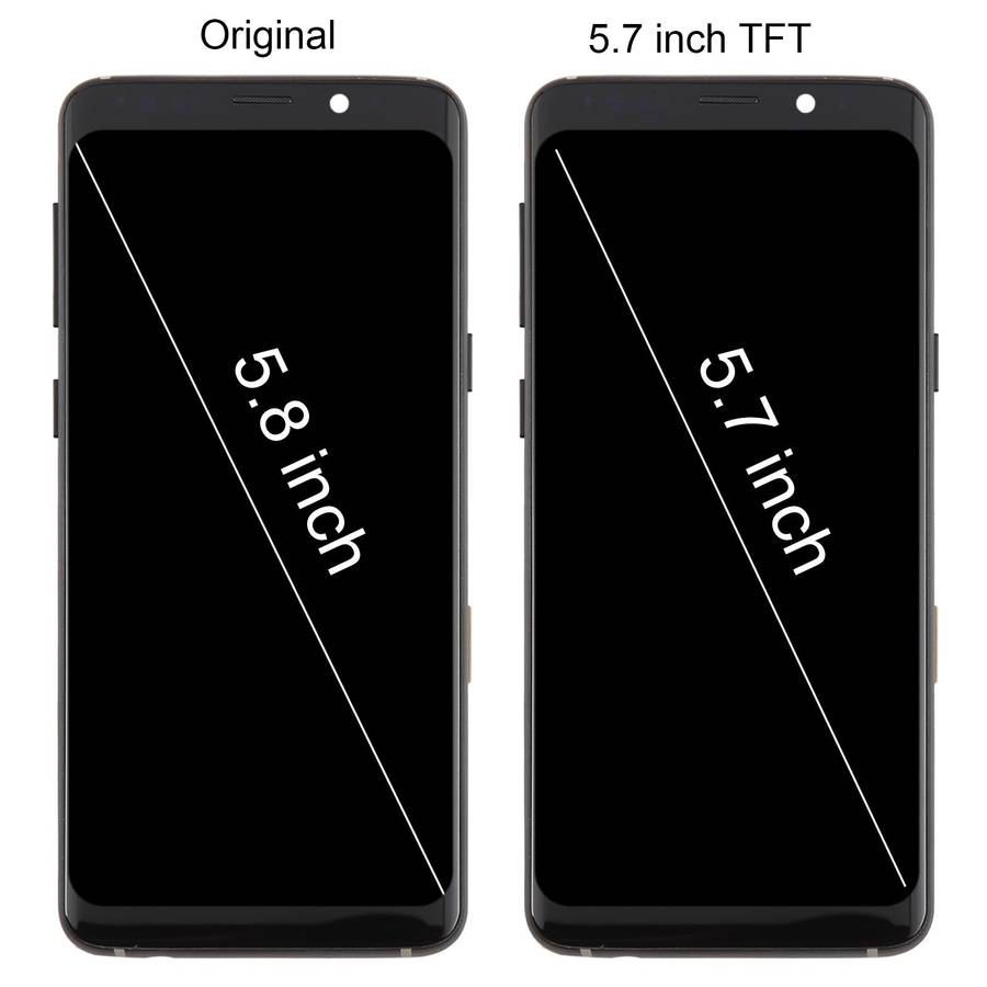 For Samsung Galaxy S9 SM-G960F 5.7 inch TFT LCD Screen Digitizer Full Assembly with Frame (Black)