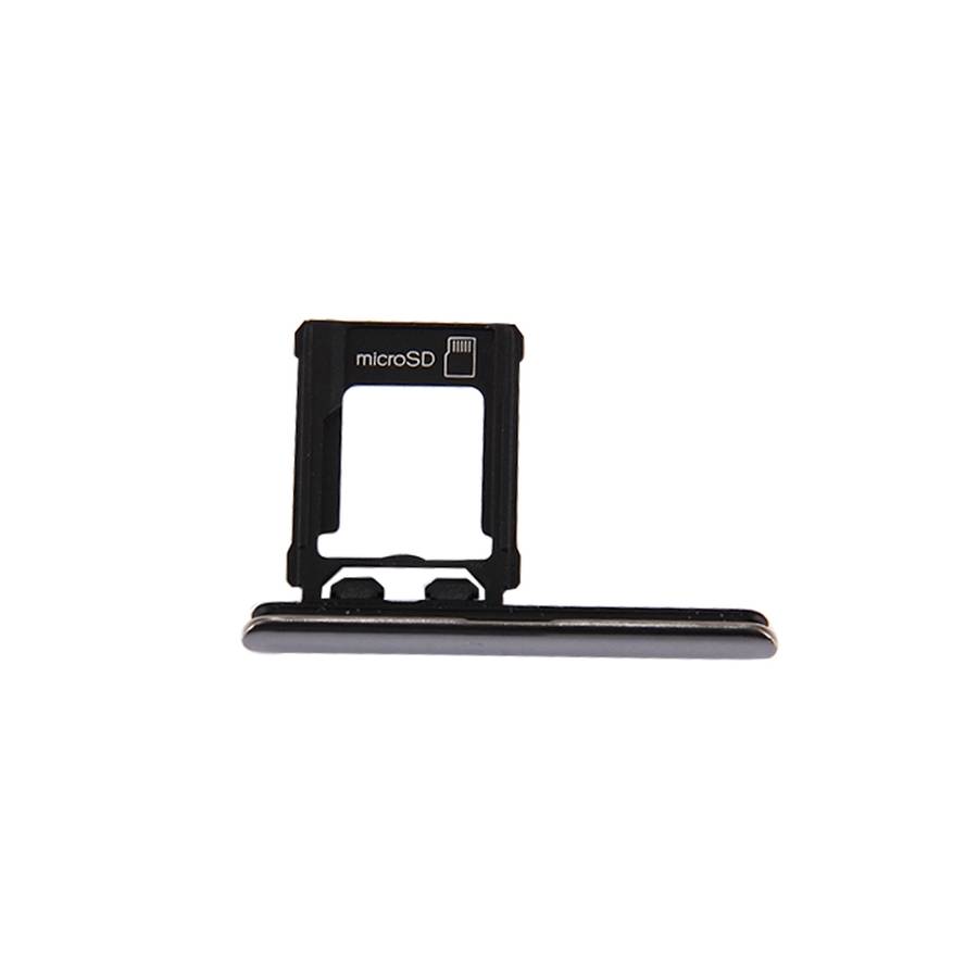 Micro SD Card Tray + Card Slot Port Dust Plug for Sony Xperia XZ Premium (Single SIM Version)(Black)