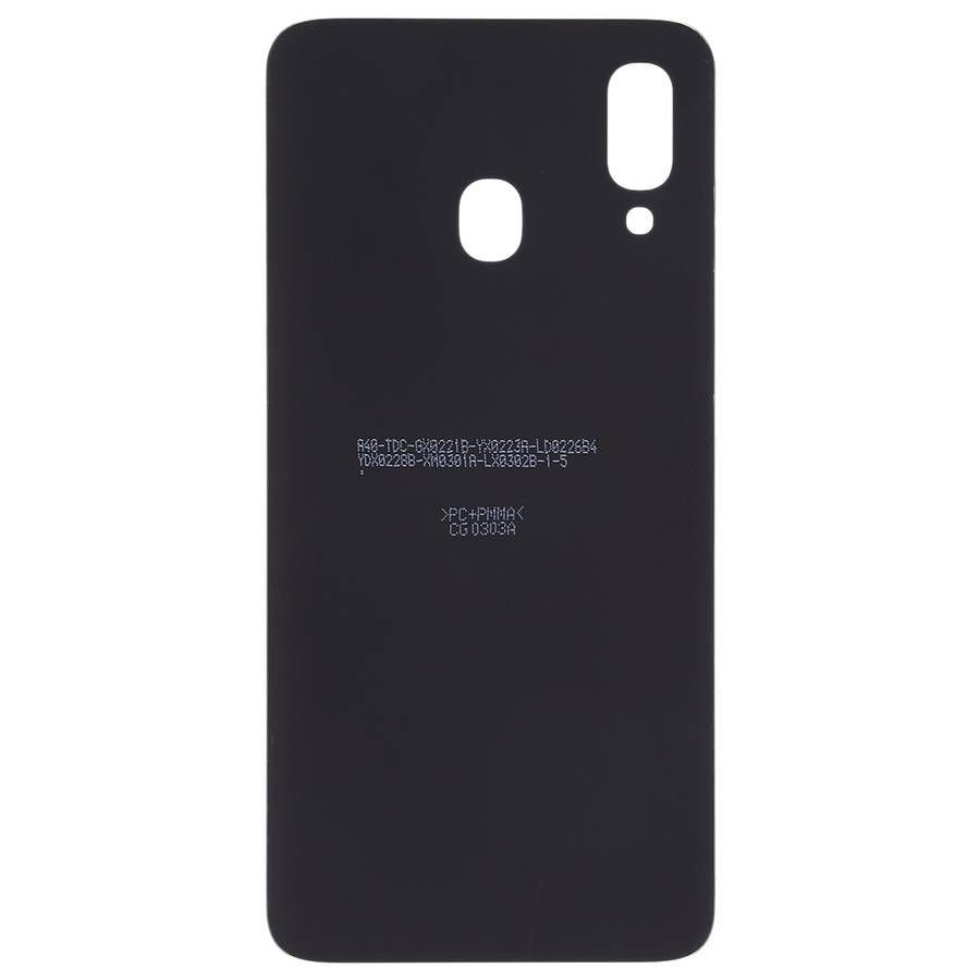For Galaxy A20 SM-A205F/DS Battery Back Cover (Black)