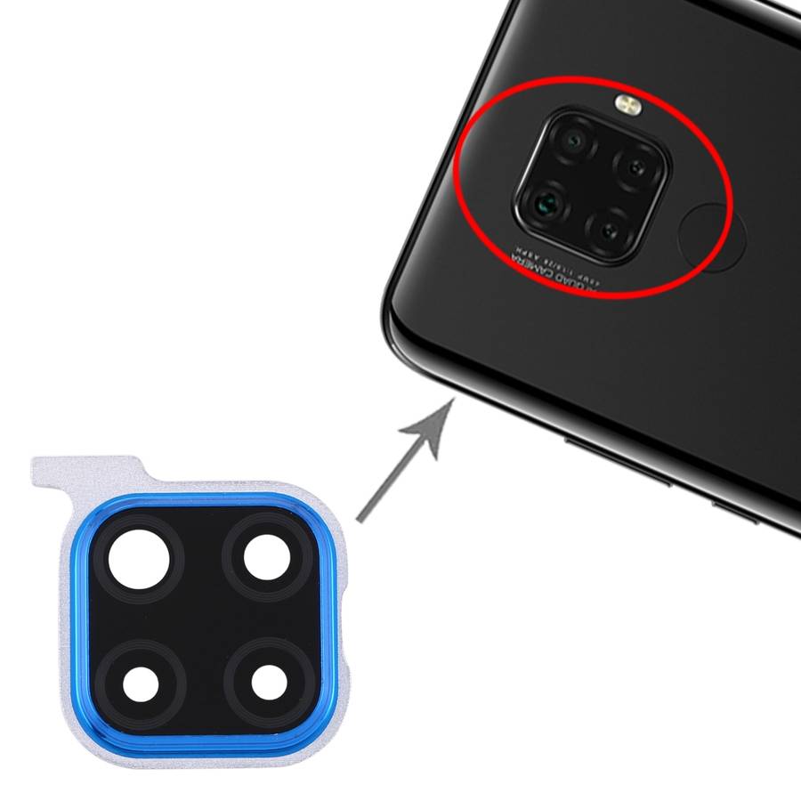 For Huawei Nova 5i Pro 10pcs Camera Lens Cover (Blue)