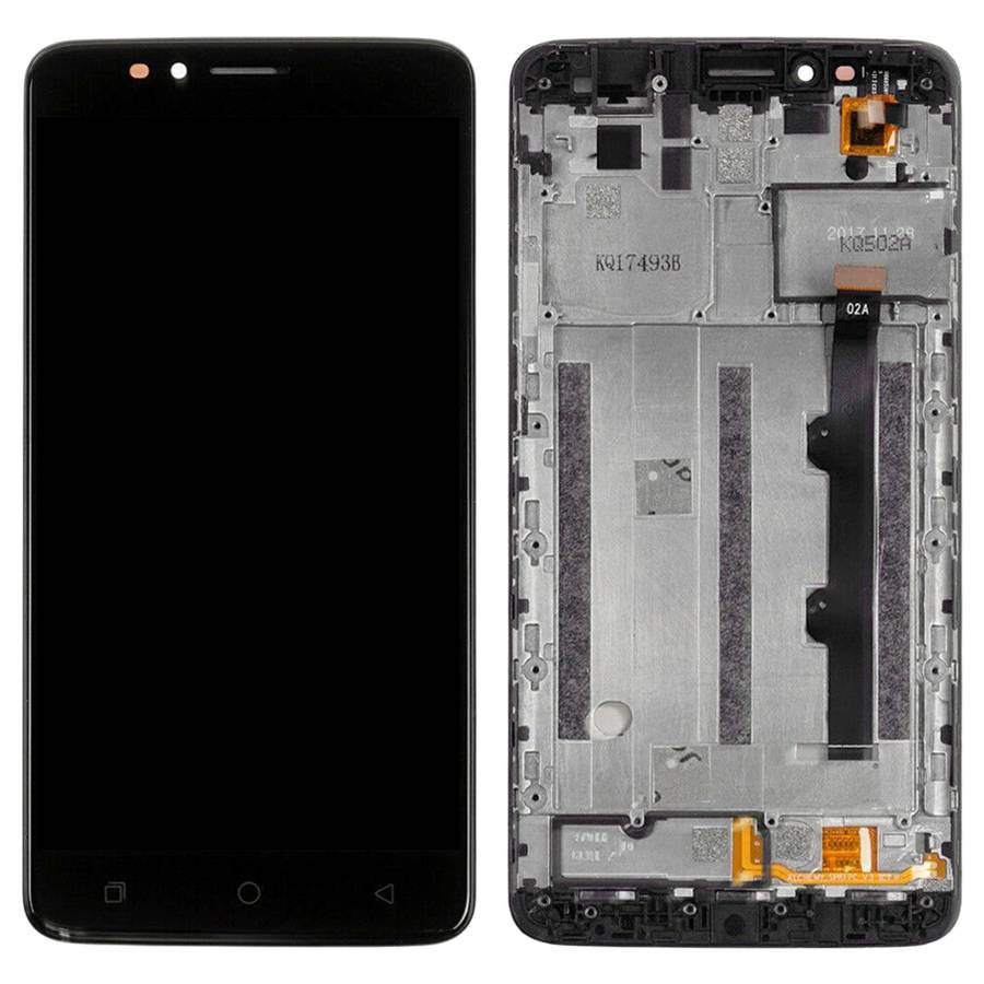 LCD Screen and Digitizer Full Assembly With Frame for T-Mobile Revvl Plus c3701a(Black)