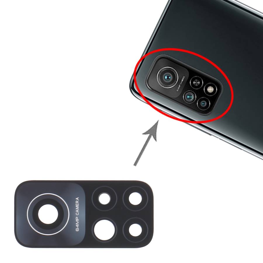 10 PCS Back Camera Lens for Xiaomi Mi 10T 5G / Redmi K30S / M2007J3SC, M2007J3SY
