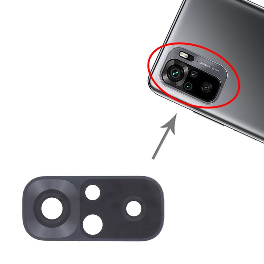 10 PCS Back Camera Lens for Xiaomi Redmi Note 10 4G M2101K7AI M2101K7AG(Silver)