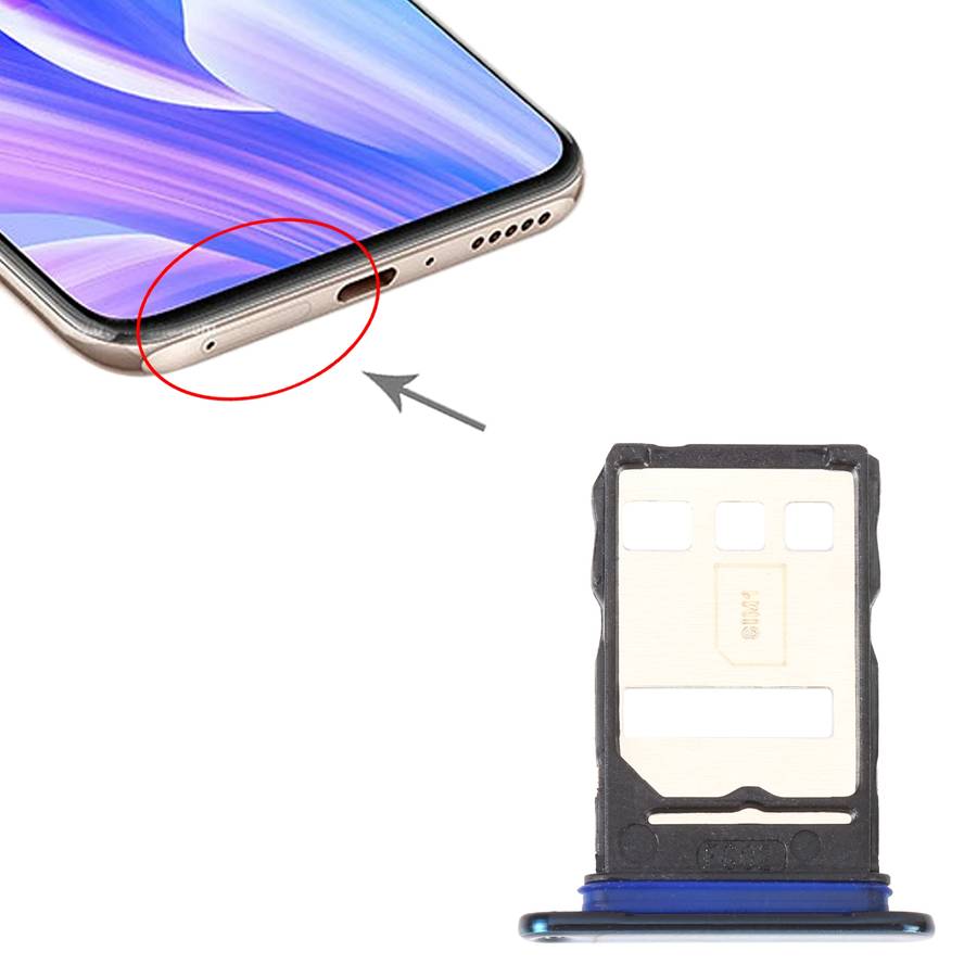 SIM Card Tray + NM Card Tray for Huawei Enjoy 20 Plus 5G (Black)