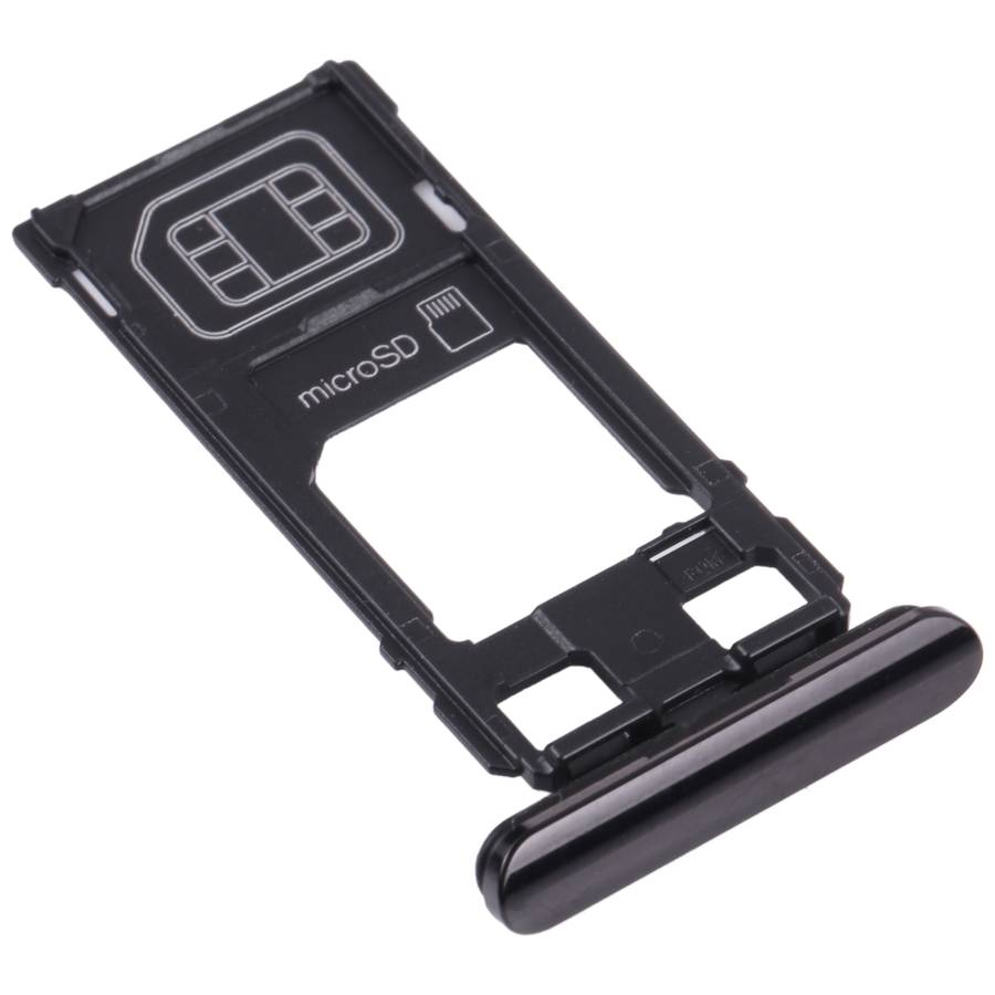 SIM Card Tray + Micro SD Card Tray for Sony Xperia 1 / Xperia XZ4 (Black)