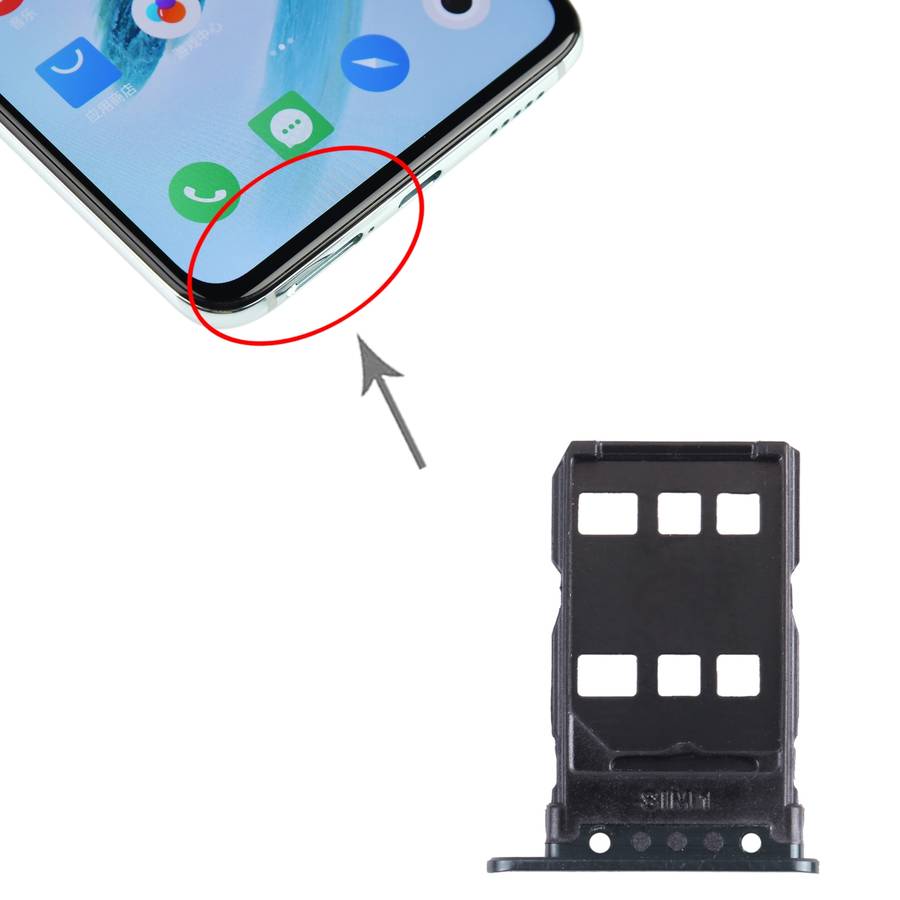 For Meizu 17 / 17 Pro SIM Card Tray + SIM Card Tray (Black)