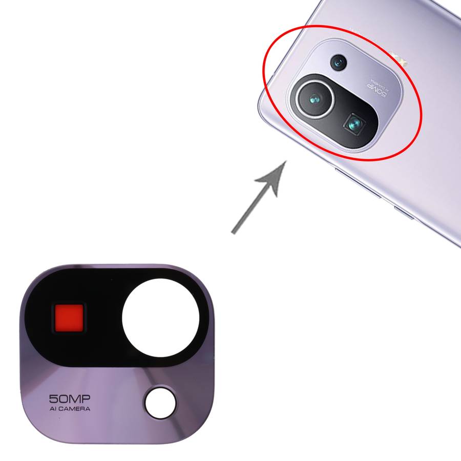 Back Camera Lens for Xiaomi Mi 11 Pro M2102K1AC (Black)