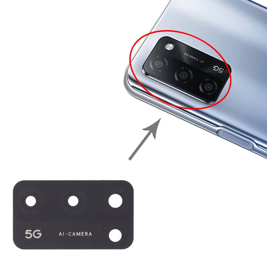 For OPPO A55 5G PEMM00, PEMM20, PEMT00, PEMT20 10pcs Back Camera Lens
