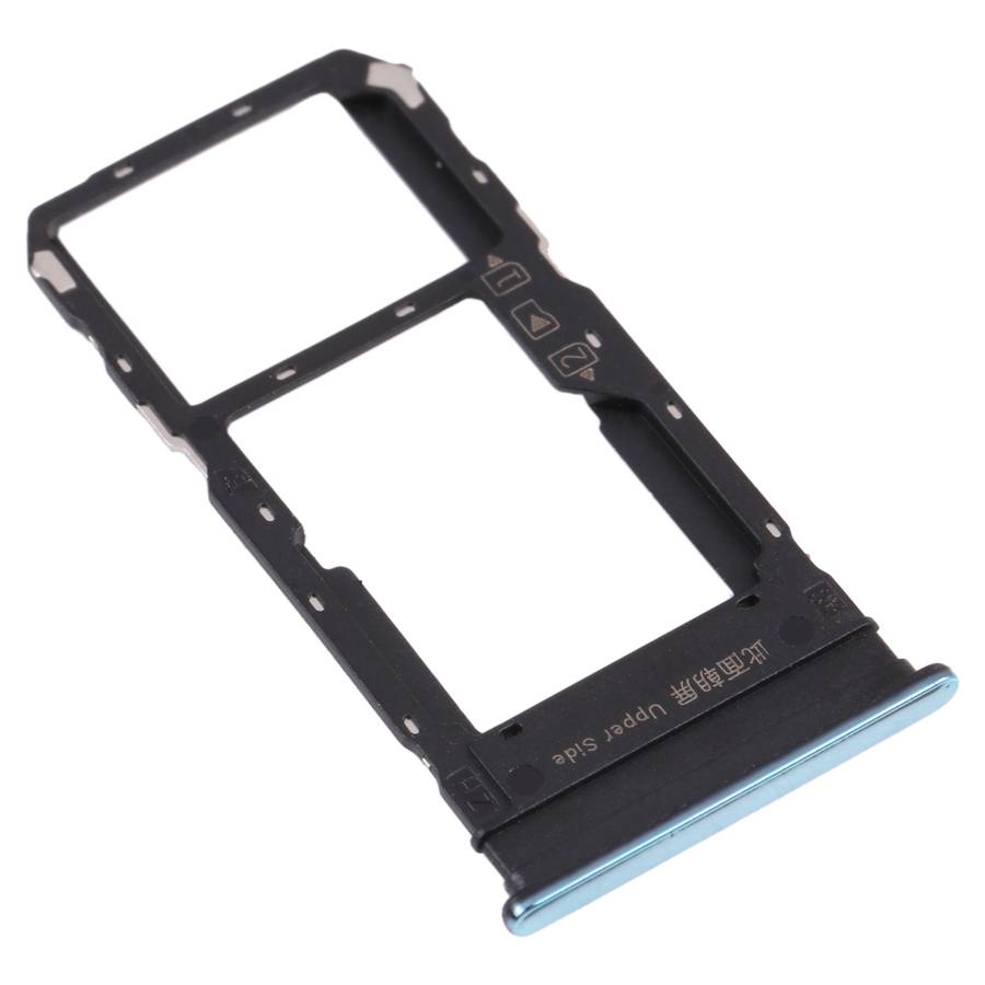 For vivo Y76s V2156A SIM Card Tray + SIM Card Tray / Micro SD Card Tray (Black)