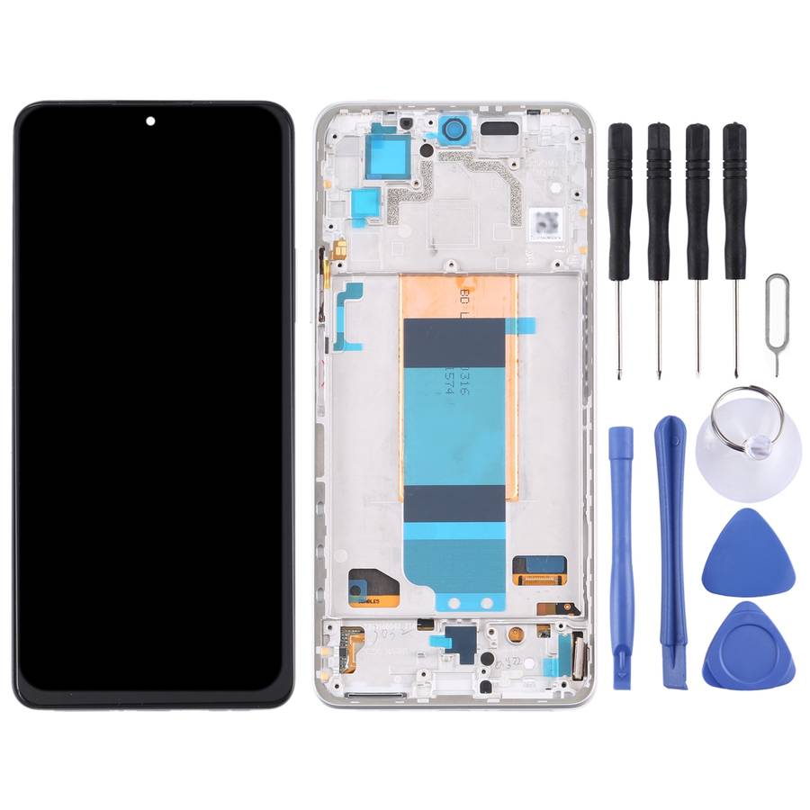 Original LCD Screen for Xiaomi Redmi K40S Digitizer Full Assembly with Frame(Black)