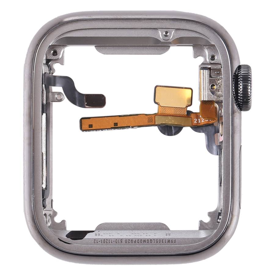 For Apple Watch Series 7 41mm Stainless Steel Middle Frame Bezel Plate with Loudspeaker / Power / Ro