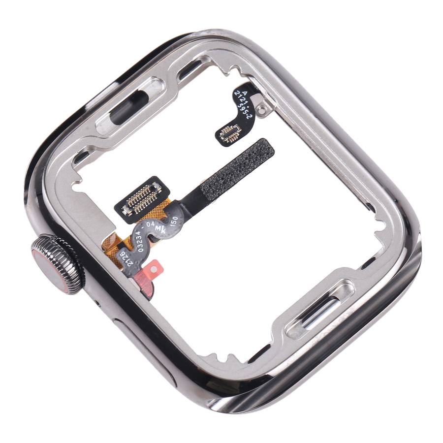For Apple Watch Series 7 41mm Stainless Steel Middle Frame Bezel Plate with Loudspeaker / Power / Ro