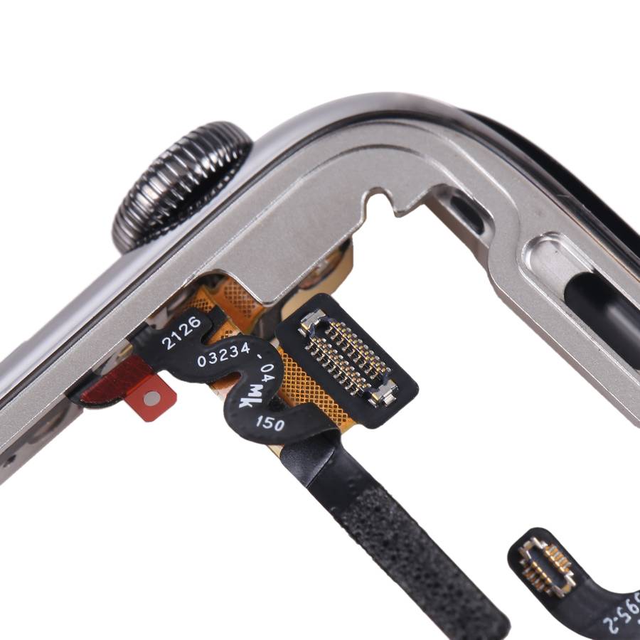 For Apple Watch Series 7 41mm Stainless Steel Middle Frame Bezel Plate with Loudspeaker / Power / Ro