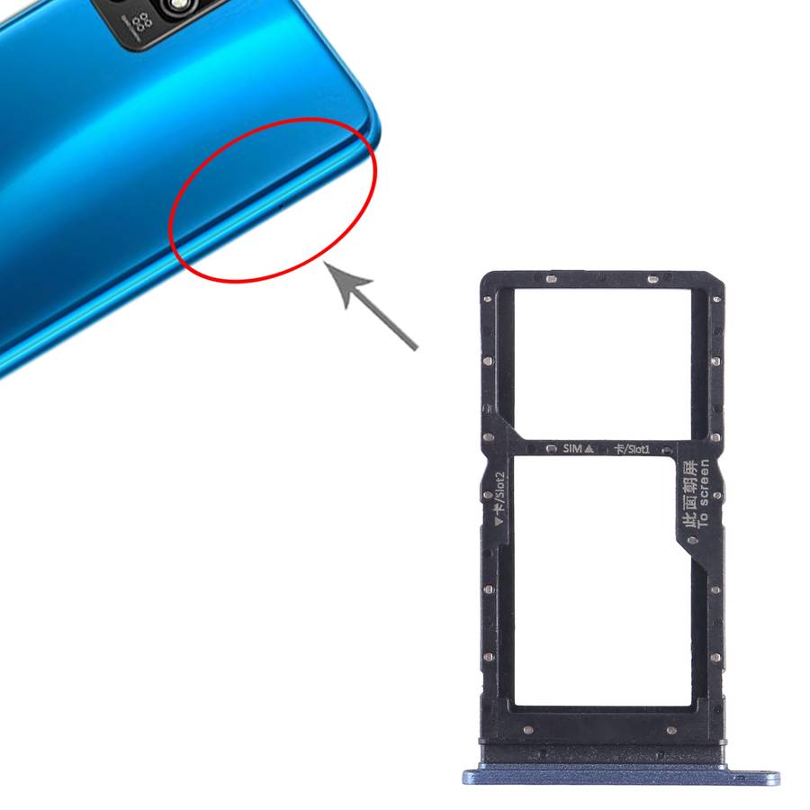 For Honor Play 5T SIM + SIM Card Tray (Black)