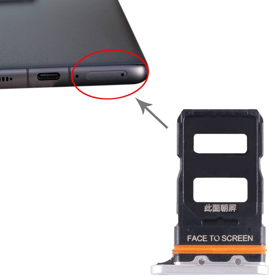 For Xiaomi 12S Pro SIM Card Tray + SIM Card Tray (Black)