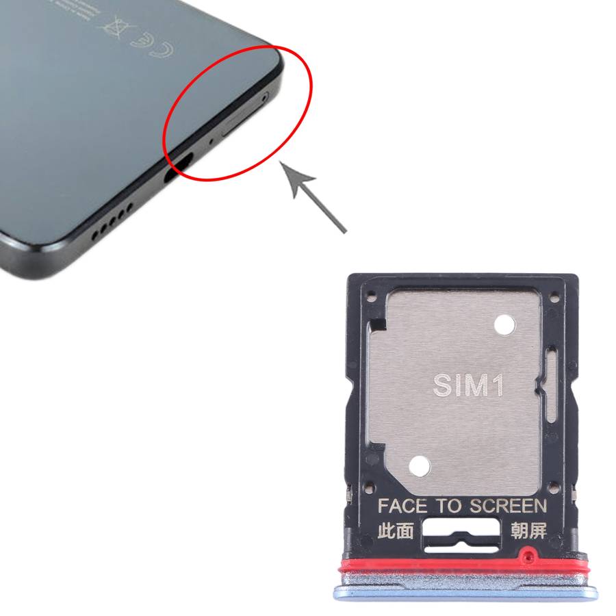 For Xiaomi Redmi Note 11T Pro SIM Card Tray + SIM Card Tray / Micro SD Card Tray (Black)