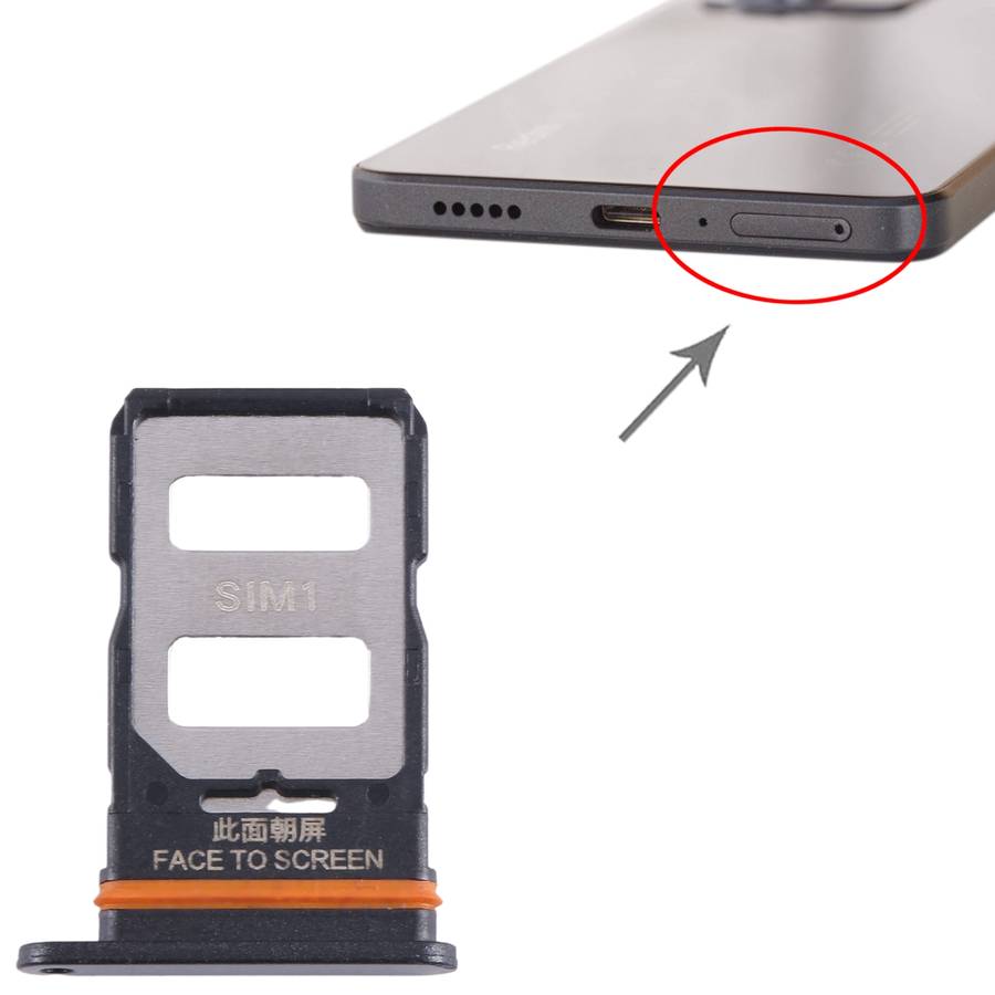 For Xiaomi Redmi Note 12 Pro 5G SIM Card Tray + SIM Card Tray (Black)