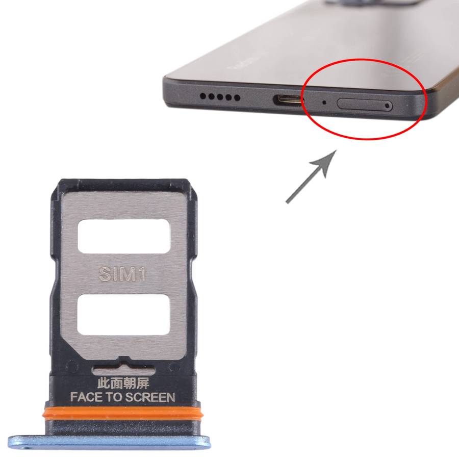 For Xiaomi Redmi Note 12 Pro 5G SIM Card Tray + SIM Card Tray (Black)