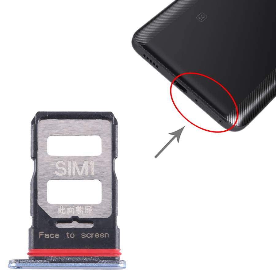 For Xiaomi Redmi K60 Pro SIM Card Tray + SIM Card Tray (Black)