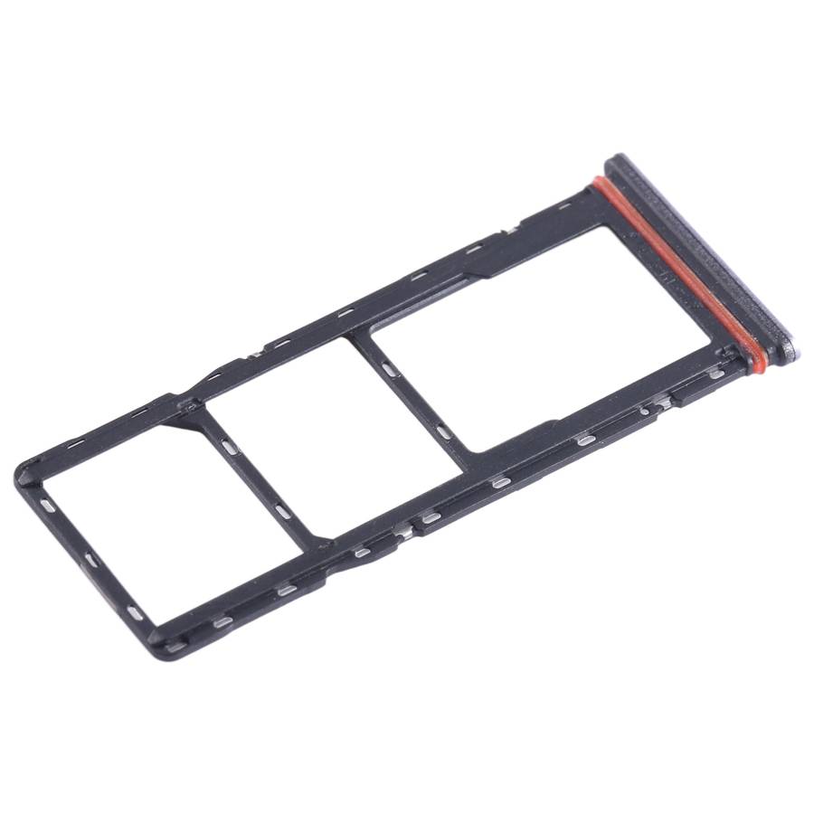 For Infinix Hot 10i X659B SIM Card Tray + SIM Card Tray + Micro SD Card Tray (Black)