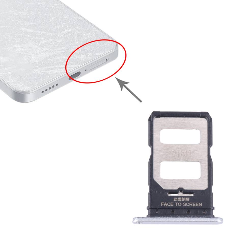 For Xiaomi Redmi Note 13 Pro+ SIM Card Tray + SIM Card Tray (Black)